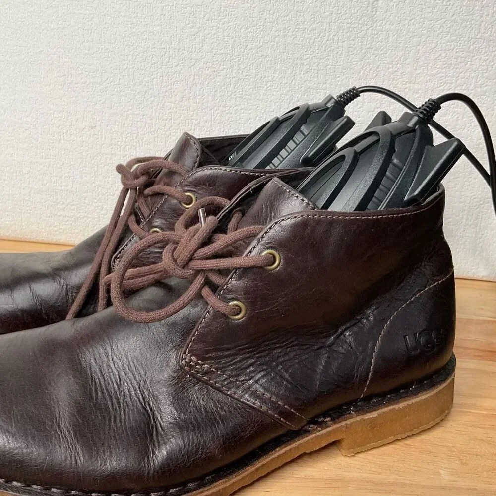 UGG‎ Leighton Chukka Boot size 7 Men’s 3275 Leather Shoes Chocolate Brown 2 eye
